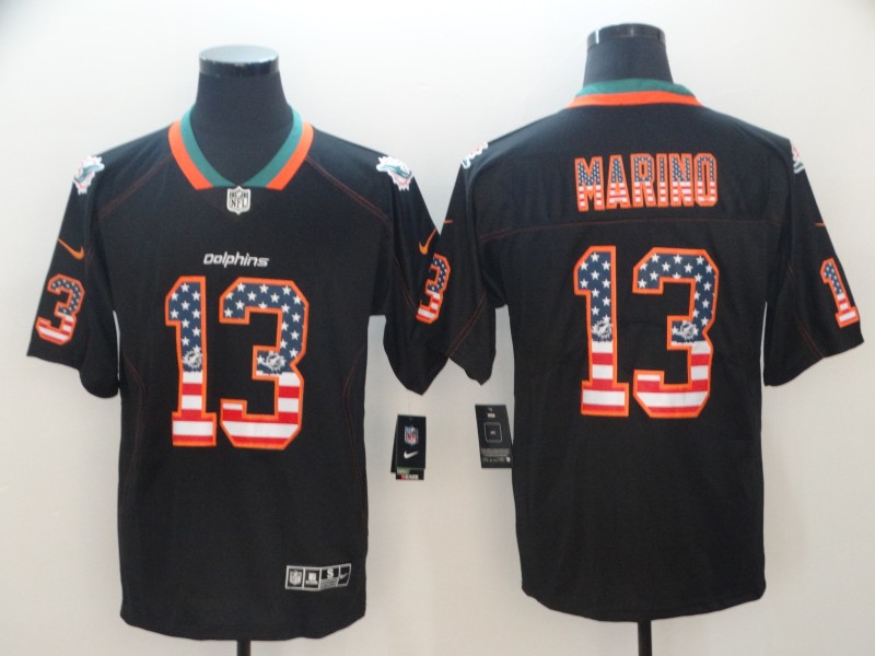 Men's Miami Dolphins Dan Marino #13 Black Jersey